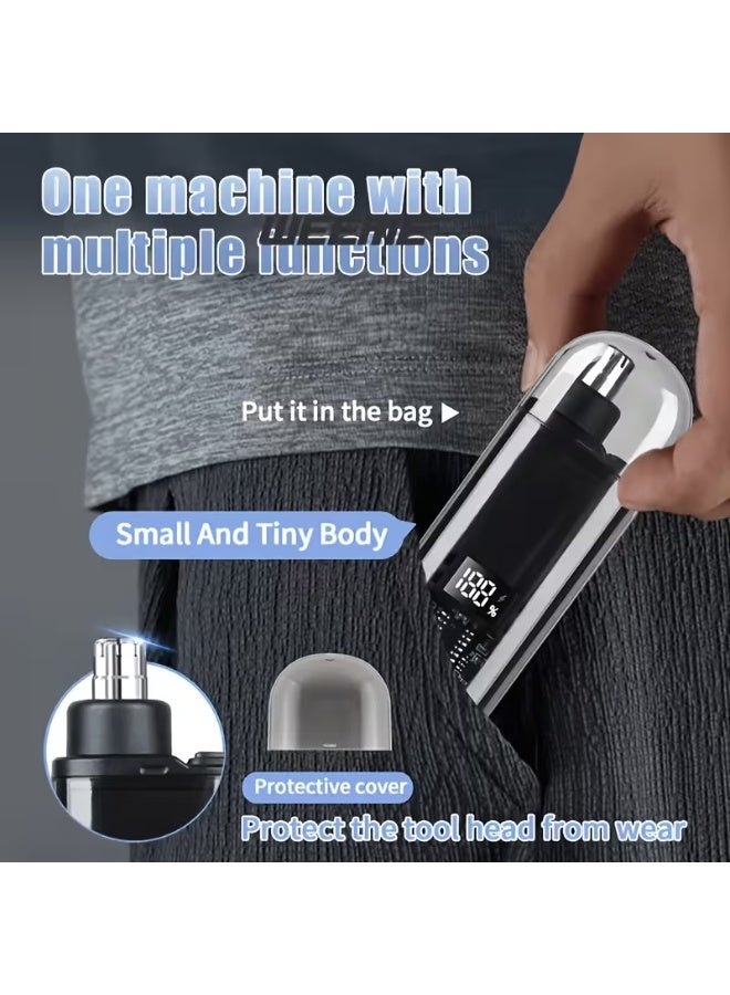 Rechargeable Ear & Nose Hair Trimmer with Digital Display | 360° Rotating Head | Safe Painless Trimming - Image 4